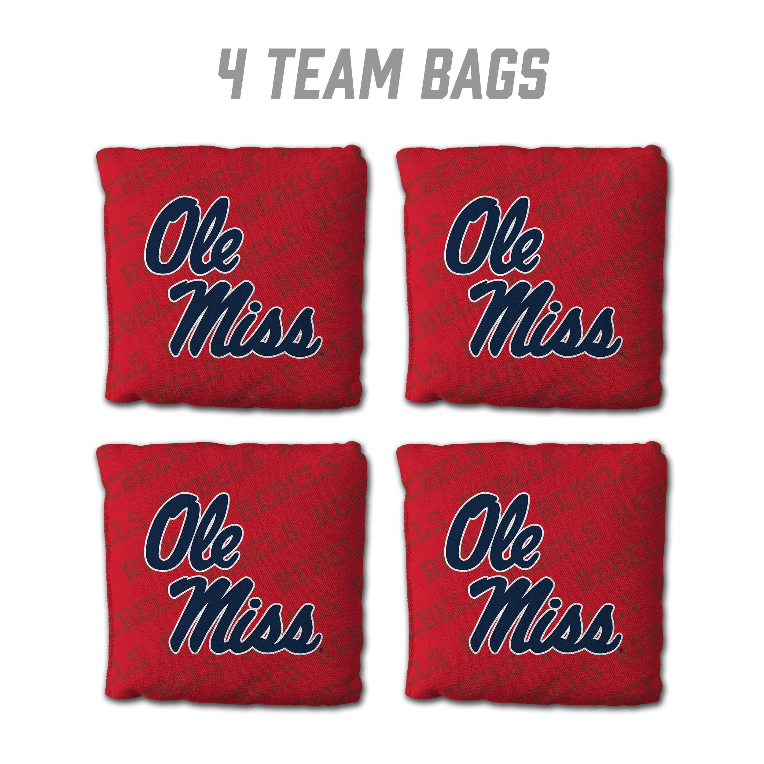 NCAA Mississippi Rebels Cornhole Bags - 4PK - Red