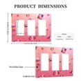 thumbnail image 3 of Pink Diamonds Fallen Switch Cover Decorative Wall Plate 3-Gang Screwless Standard Size, 3 of 5