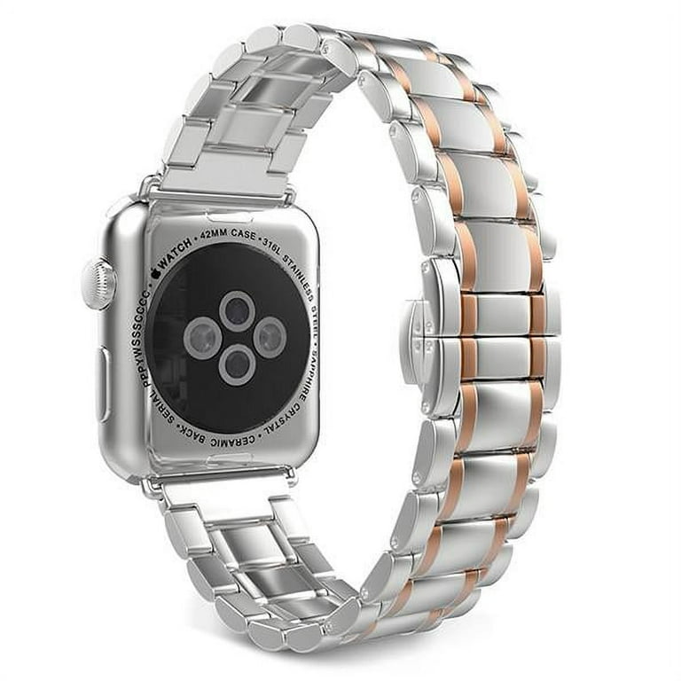 iPM Luxury Stainless Steel Link Band with Butterfly Closure for