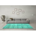 thumbnail image 3 of Ahgly Company Indoor Round Persian Turquoise Blue Traditional Area Rugs, 6' Round, 3 of 4