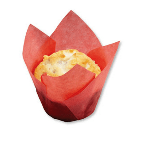 

Red Elegant Tulip Cupcake Liner Cups -24Pack