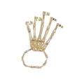 thumbnail image 1 of Skeleton Hand Bracelet with Rings Elasticity Wristband for Party bangles steam punk hands gold, 1 of 9