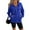 Royal Blue, variant on WTOBBY Women's Half Zip Pullover Sweatshirt Blouse, Casual Business Tunic Top with Long Sleeve Round Neck, Fashionable Fall Office Wear Comfortable Stretch Fabric,Green L