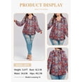 thumbnail image 3 of Blusa Eytino para mujer, talla grande, verano, manga larga, cuello en V, 4 veces, negra, 3 of 6