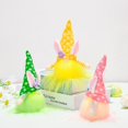 thumbnail image 6 of 3 Pieces Easter Bunny Gnomes with LED Light Decor Handmade Plush Gnomes Santa Elf Hanging Gnomes Easter Tree Ornaments Set for Tree Ornament Decoration, 6 of 10