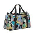 thumbnail image 2 of Disketp Different Cats Bolsa de Viaje Tipo Duffle, Bolso de Mano para Fin de Semana para Mujer, Bolsa de Gimnasio Ligera para Hombre, Esencial para Viajes, 2 of 7