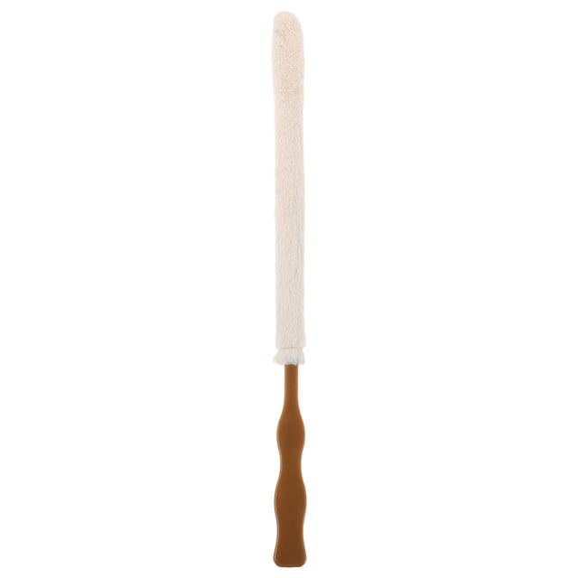 FESTFENDS Professional White Guzheng Duster Brush with Long Handle Soft Cotton Bristles for Musical Instruments
