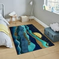 thumbnail image 2 of LaModaHome Non-Slip Rug Blue Night Sky Rug Washable Mat Child Stain Resistant Living Room Kitchen Carpet - Size: 5,3X3,9ft(160X120cm), 2 of 5