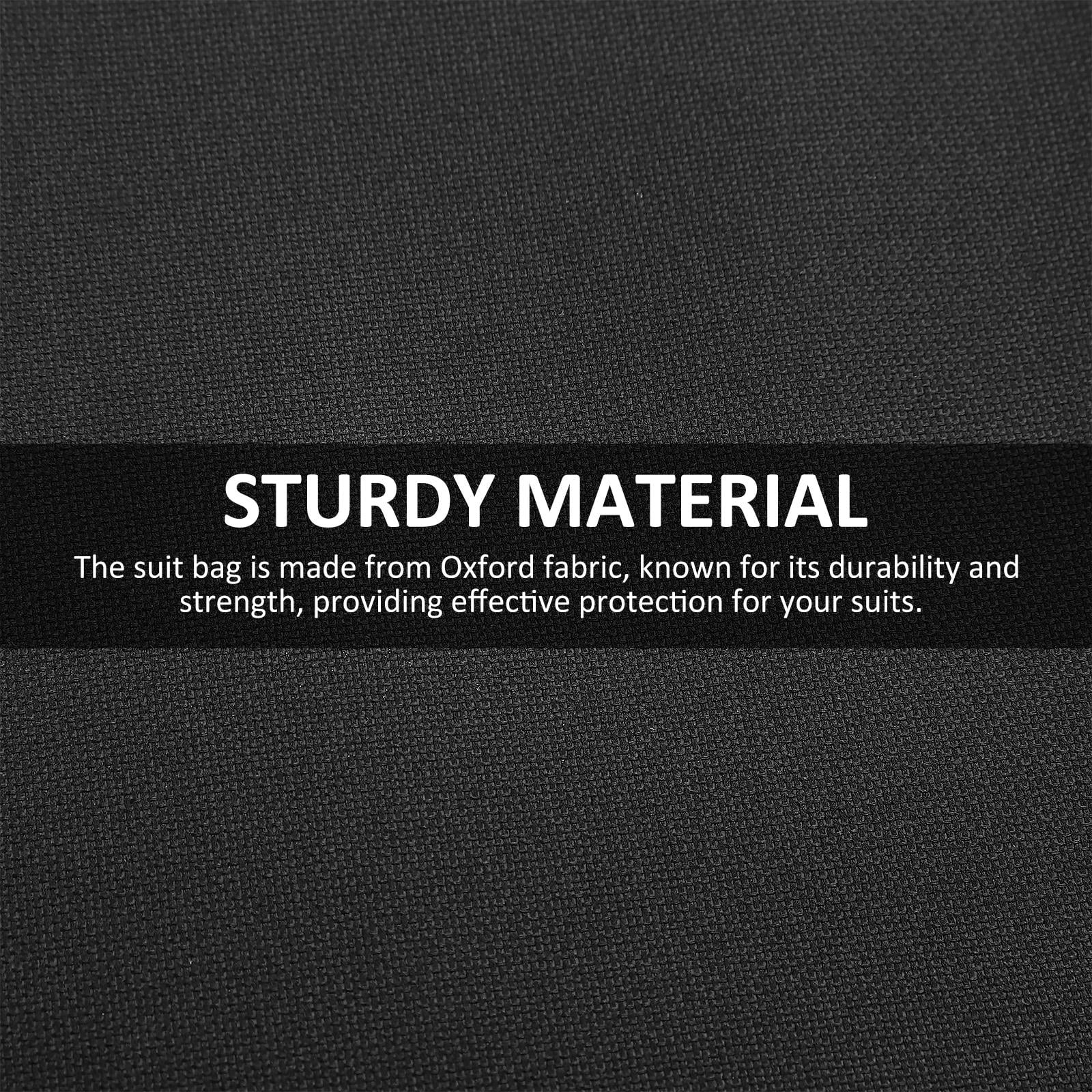 Tineasur Black Suit Bag with Smooth Zipper for Secure Storage of Formal Clothes