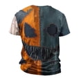 thumbnail image 4 of Men's Halloween Pumpkin Stitch Graphic T-Shirt Crew Neck Short Sleeve Casual Streetwear Top, 4 of 6