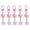Pink, variant on 5Pcs Keychain Soft Expression Cloud Glitter Star Charm Key Chain Pendant with Alloy Buckle Schoolbag Decoration
