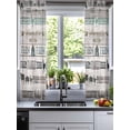 thumbnail image 2 of Retro Farm Animals Sheer Curtains 39 Inch Length 2 Panels Set for Living Room/Bedroom, Country Cow Pig Chicken Teal Wooden Kitchen Curtains Grommet Semi-Sheer Curtains Window Treatments 27.5"x39"x2, 2 of 7