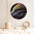 thumbnail image 5 of Wukai Colorful Dragon Head Profile Print Decorative Plate for Display,Bone China Decorative Plate, Ceramic Dinner Plate with Stand, Vertical Ceramic Plate-6in, 5 of 6
