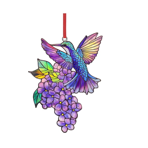 Colorful Hummingbirds Flower Sun Catchers Pendant
