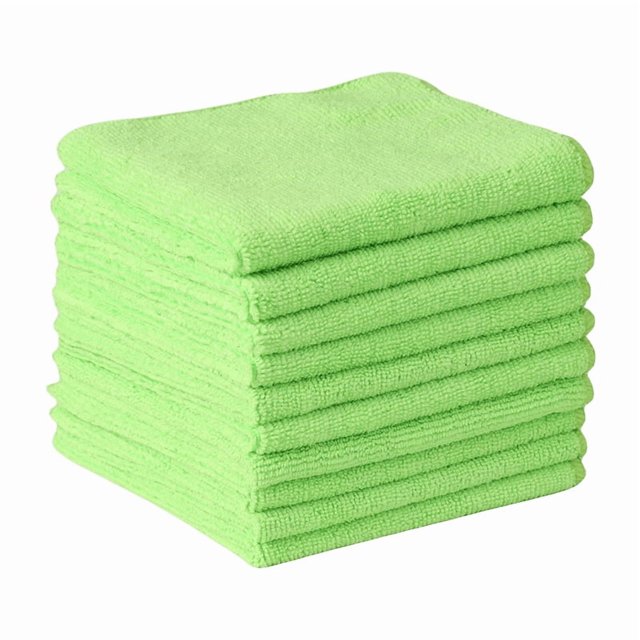 10/5/3/1pcs Thicken Microfiber Car Cleaning Towels Soft Quick Drying Windows Mirrors Wiping Rags Home Double Layer Clean Cloths Green 1PC