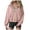 Pink, variant on Womens Oversized Tunic Tops Jackets Long Sleeve Sweatshirts Full Zip Up Fall Coats with Pockets