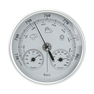 130mm Sliver 3 in 1 Barometer Weather Station Indoor Outdoor Use No Power Barometer  Thermometer Hygrometer Round Frame - AliExpress