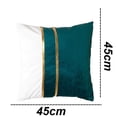 thumbnail image 2 of Funda de almohada de lujo con costura de color, funda de almohada para cintura de sofá de terciopelo, 2 of 7