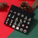 thumbnail image 3 of 12 Pairs Crutch Bow Stud Earring Xmas Tree Wreath Piercing Earring Jewelry, 3 of 4
