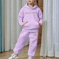 thumbnail image 6 of Boys Girls Active Sweatsuit,2PC Long Sleeve Letter Printed Hoodie Sweatshirt Jogger Set Fall Clothes Girl Clothes 12-13 Years, 6 of 6