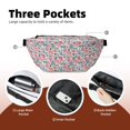 thumbnail image 4 of Naloa Flower Leaves Print Running Belts for Men Women,Running Fanny Pack with 2-Zipper Pockets,Waterproof Waist Pack for Travel Hiking Running Outdoor Sports, 4 of 8