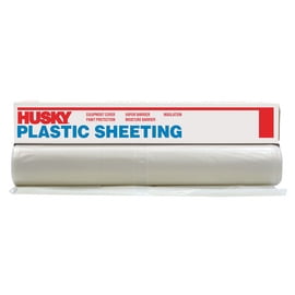 Poly-America 12' X 200' Clear 2 mil Polyethylene Husky Plastic Sheeting (5 Rolls)