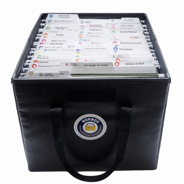 Organizador de documentos The Nokbox, caja ignífuga y resistente al agua