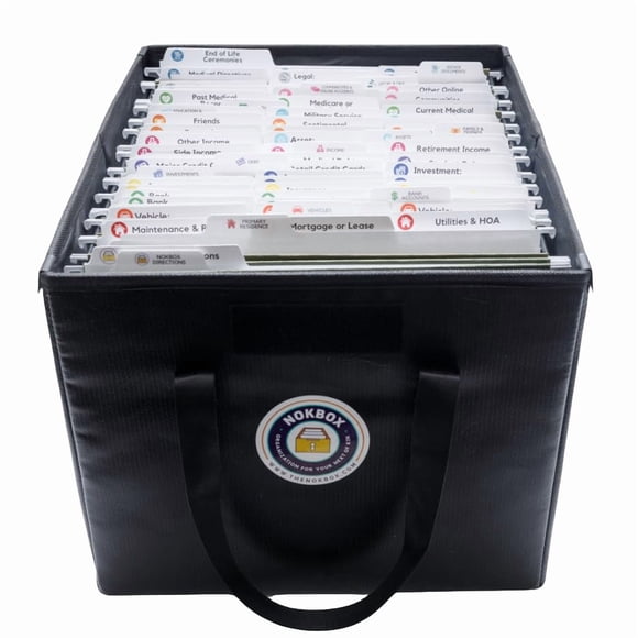 Organizador de documentos The Nokbox, caja ignífuga y resistente al agua