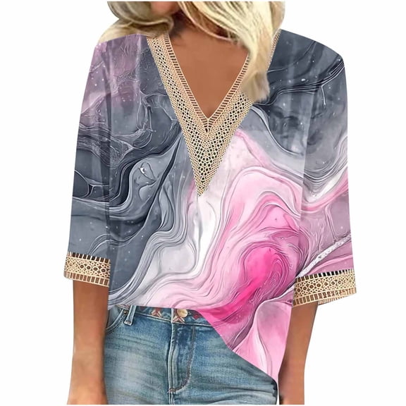 Women's Spring Shirts Womens Tops Spring 2026 Quarter Sleeve Tops Blouses New Arrivals Gifts