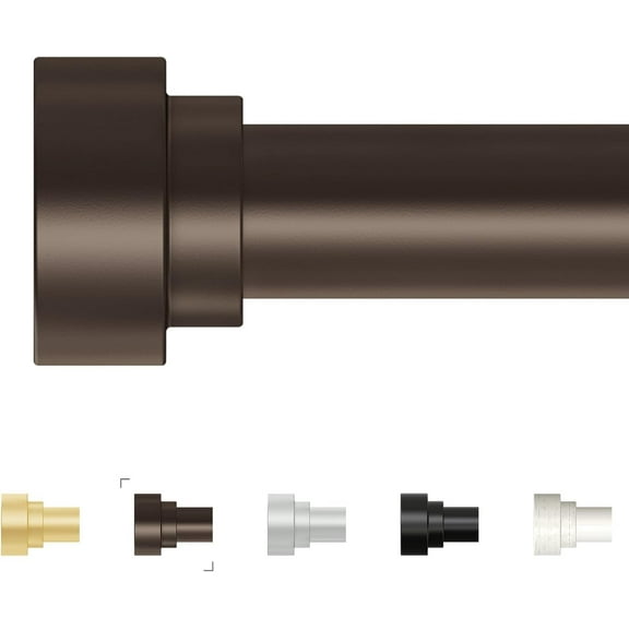 Extra Long Curtain Rods 120 to 170 Inch(10-14ft),1Inch Bronze Adjustable Extra Long Curtain Rod,Heavy Duty Decorative Window Curtains Rod for Bedroom,Long Curtain Rods 120-170