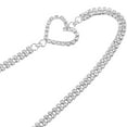 thumbnail image 5 of Raindrops Rhinestone Strap Decoration 1 Pair Bra Straps Metal Silver Women Daily Wear 17.72x0.59x0.20In, 5 of 8