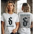 thumbnail image 2 of Shinedown Graphic T-Shirt Band Logo Music Fan Tee Unisex Front Back Print, 2 of 4