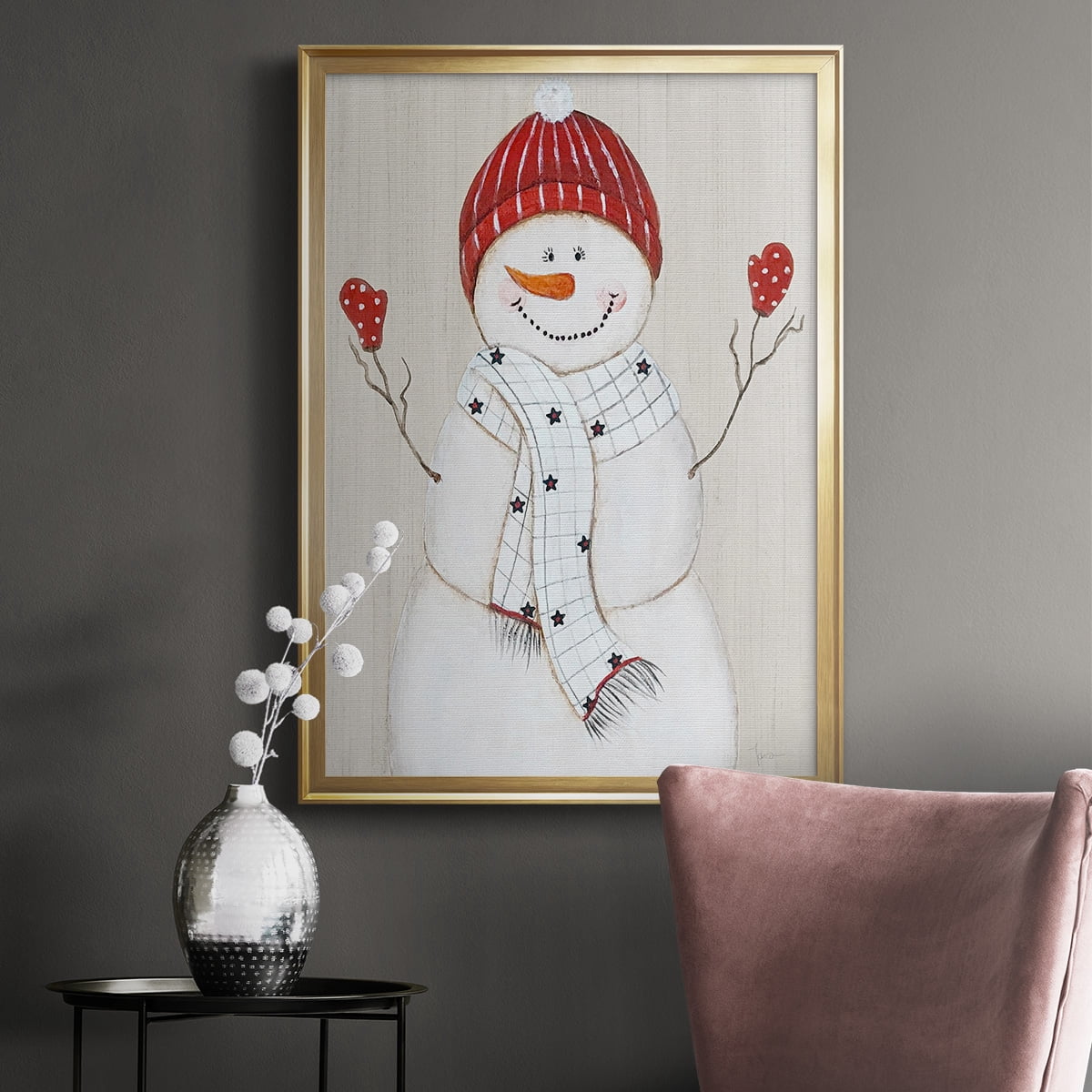 Festive Snowman III Premium Classic Framed Print - Ready to Hang