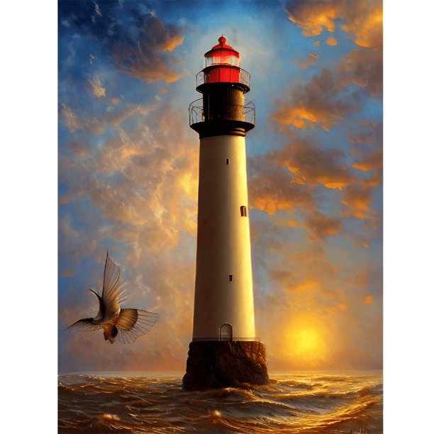 Diamond Painting 5D DIY Full Round Drill Faro Decoración del hogar (A2971) FLhrweasw Nuevo