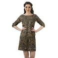 thumbnail image 1 of Moomaya Short Length Dresses Women Printed 3/4 Sleeve Casual Mini Tunic Dress, 1 of 6