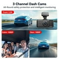 thumbnail image 2 of REDTIGER A6 3 Channel Dash Cam , 2.5K+1080P+1080P,Triple Dash Cam with WiFi & GPS, Triple Dash Camera with 64GB Card, Loop Recording, Night Vision, Black, 2 of 10