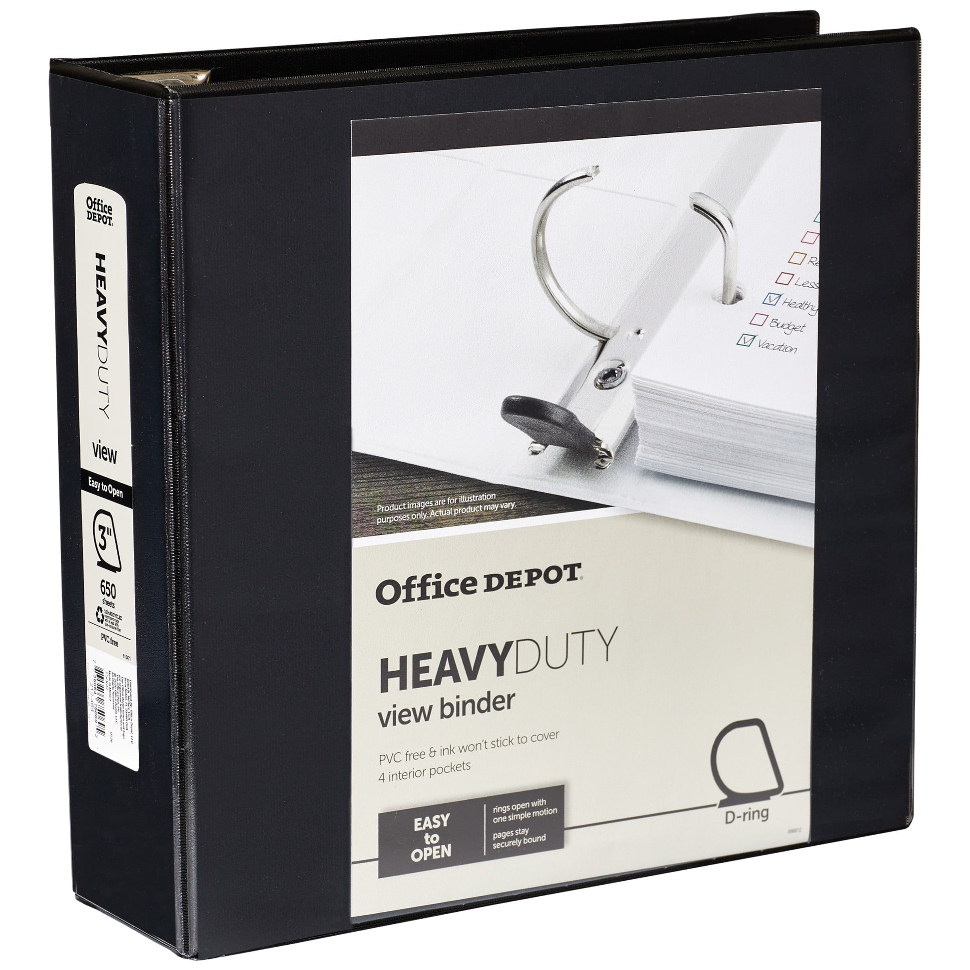 Avery Nonstick Heavy-Duty EZD Reference View 3 Inch Black Binder (79693)