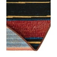 thumbnail image 4 of Unique Loom Outdoor Modern Collection Area Rug - Halo (4' 1" Round Multi/Black), 4 of 9