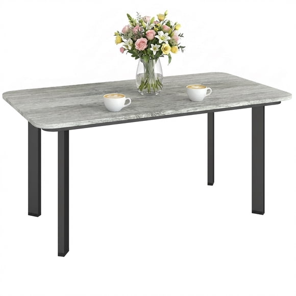 Outsunny Outdoor Coffee Table, Patio Table with Slatted WPC Top, Grey