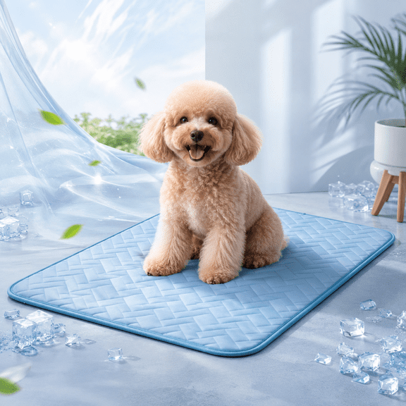 Dog Cooling Mat for Large & Medium Dogs, Washable Self Cooling Pet Pad, Waterproof Non Slip Cooling Crate Mat for Summer Heat Relief