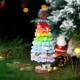 thumbnail image 5 of Christmas Tree With Light 8.27inch Artificial Christmas Trees Wooden 3D Christmas Tree Craft DIY Wooden Christmas Art and Craft Gift Christmas Tree Assembly for Christmas Tabletop Decor Party, 5 of 9