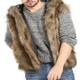 thumbnail image 2 of Gilet Sans Manches pour Hommes avec Fausse Fourrure de Luxe et Capuche, 2 of 9