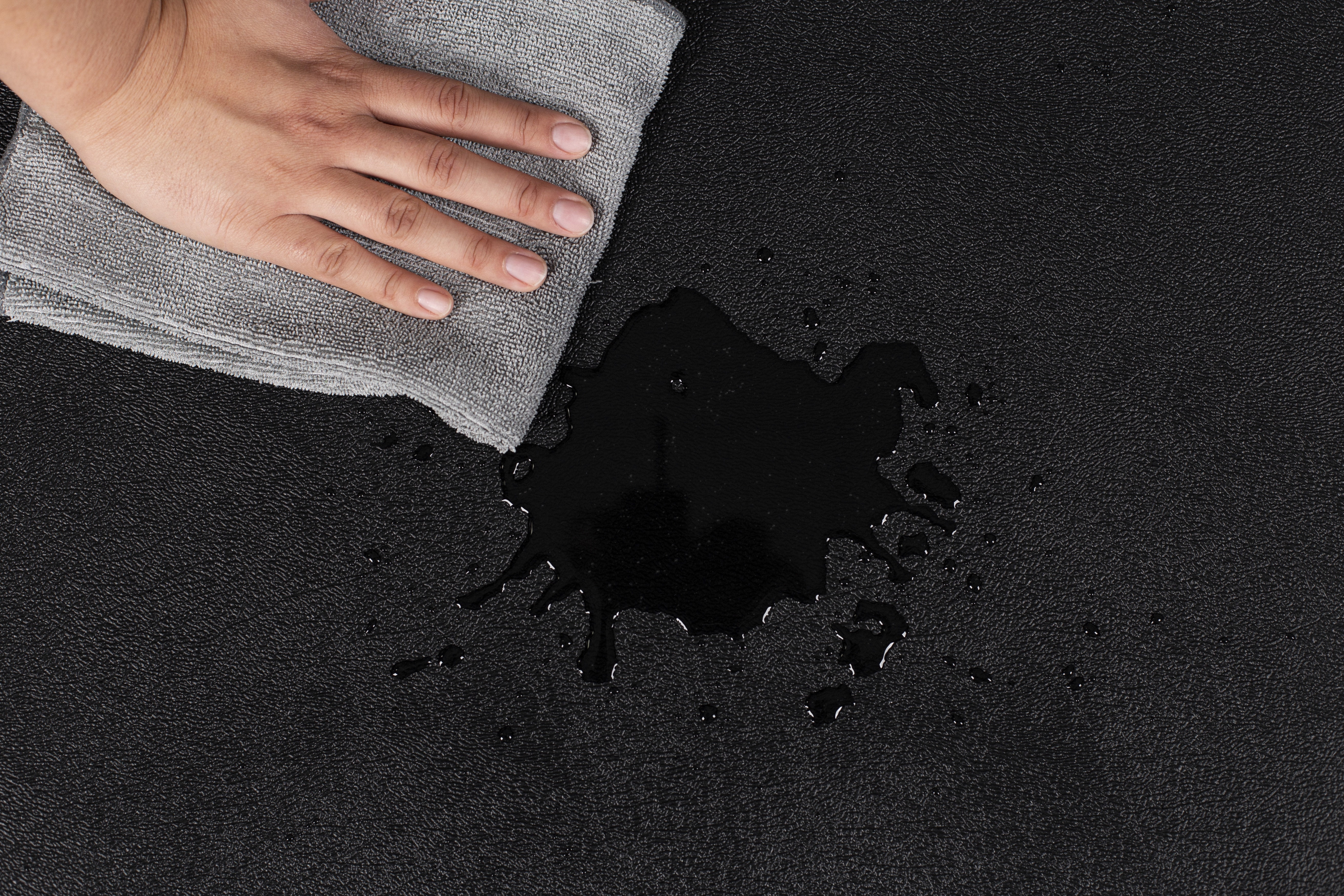 G-Floor 8.5' x 22' Vinyl Levant Pet Friendly Carpet Protector for Dogs & Cats - Midnight Black