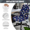 thumbnail image 3 of SCRAWLGOD Glowing Jellyfish 3 Pcs Set Universal Computer Chair Slipcover with Armrest Protector Removable High Back Chair Cover Scratch Resistant Swivel Chair Covers, L, 3 of 7