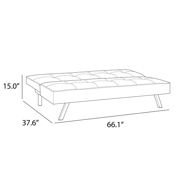 Serta Canyon Charcoal Casual Polyester Twin Sofa Bed in the Futons & Sofa  Beds department at