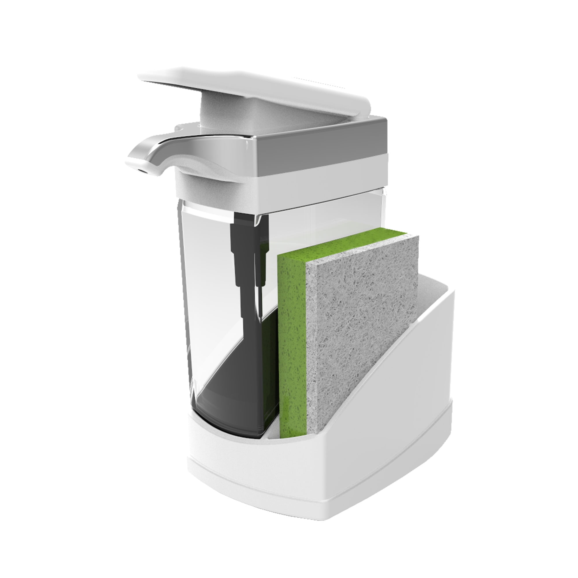 Casabella Sink Sider Solo with Sponge-White and Chrome Plating