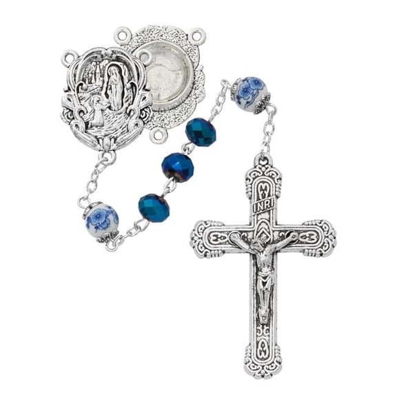 Mcvan R474F 7 mm Lourdes Metallic Rosary Boxed