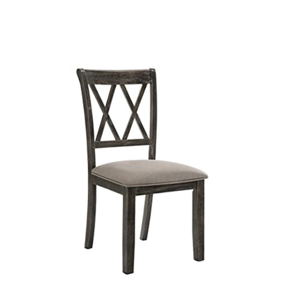 Ergode Side Chair (Set-2) Fabric & Weathered Gray