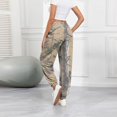 thumbnail image 5 of Women Joggers Sweatpants Casual Print Lounge Pants Trousers with Pockets Yellow L, 5 of 5
