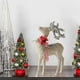 thumbnail image 5 of Adornos navideños, 1 pieza de adorno navideño con polvo brillante y material flocado, adorno navideño de ciervo Milu, adorno de escritorio, accesorio para fotos, regalo navideño, decoraciones de escri, 5 of 7